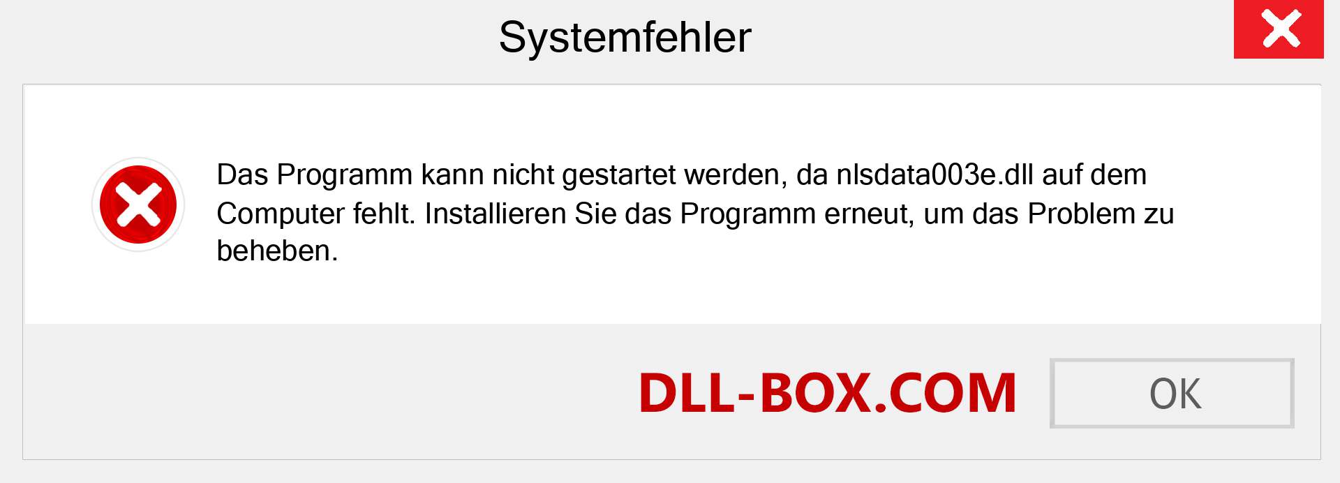 nlsdata003e.dll-Datei fehlt?. Download für Windows 7, 8, 10 - Fix nlsdata003e dll Missing Error unter Windows, Fotos, Bildern