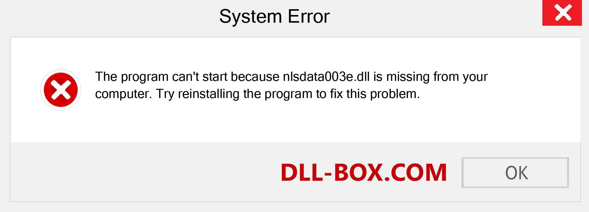  nlsdata003e.dll file is missing?. Download for Windows 7, 8, 10 - Fix  nlsdata003e dll Missing Error on Windows, photos, images